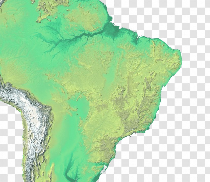 Brazil Topographic Map Topography Landform Transparent PNG