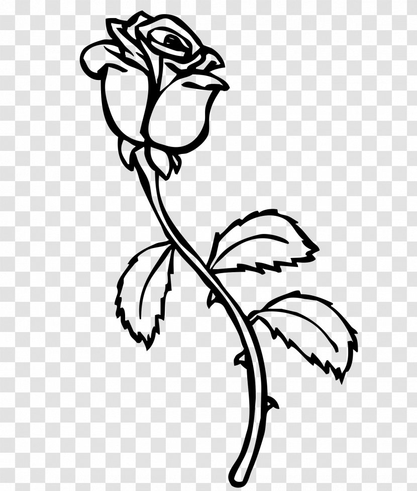 Coloring Book Rose Valentine's Day Adult Heart - Flower Transparent PNG