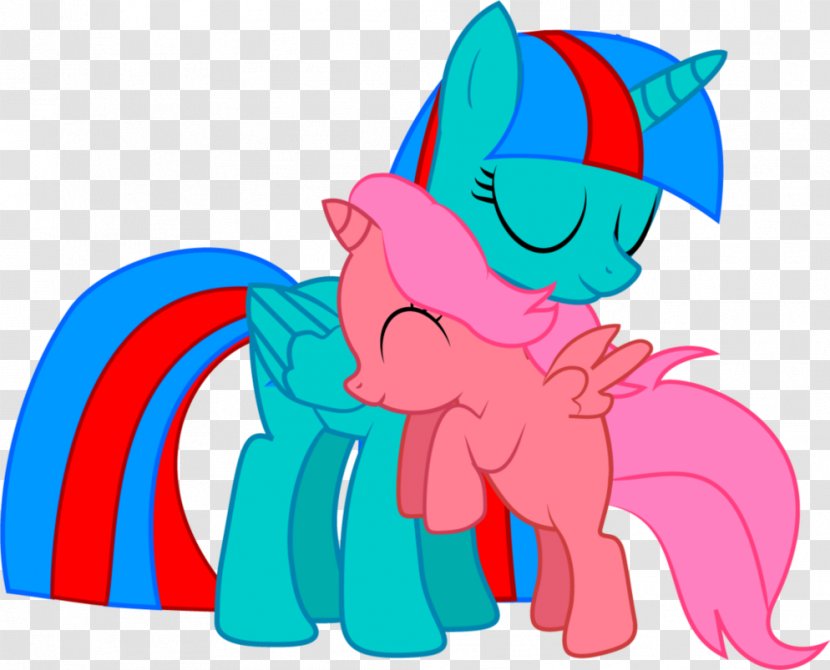 Pony Horse Hug Feather - Silhouette - Cherry Splash Transparent PNG