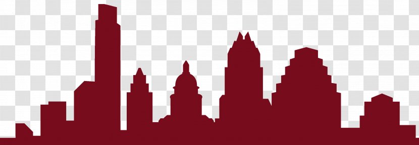 Austin Skyline Clip Art Silhouette - Cityscape - City New York Transparent PNG