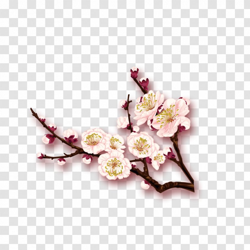 Paper Floral Design Chinese New Year Computer File - Winter Plum Transparent PNG
