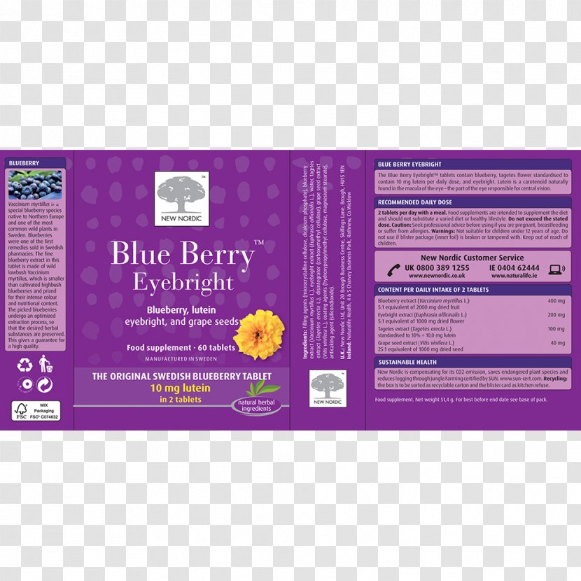 Tablet Blueberry Lutein Eyebright Brand Transparent PNG