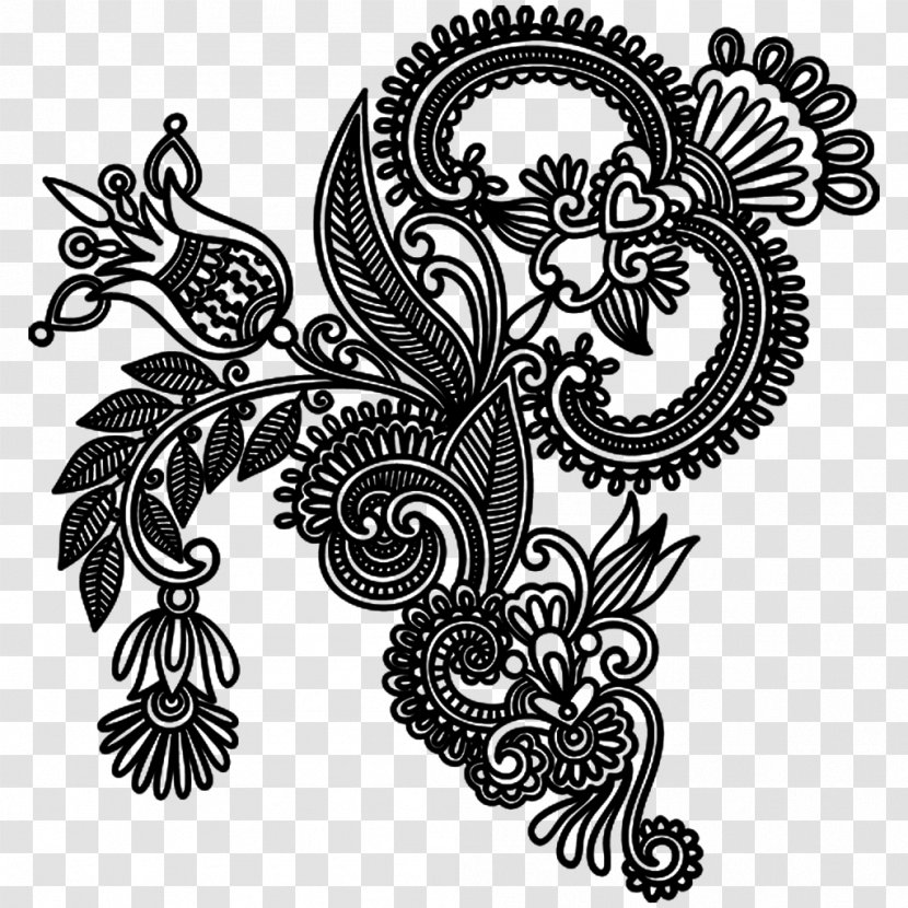 Henna Mehndi Flower Embroidery - Visual Arts Transparent PNG
