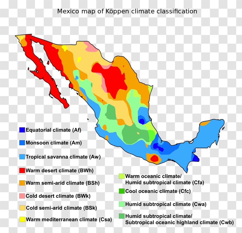 Climate Of Mexico Köppen Classification California - Prediction Center - Map Transparent PNG