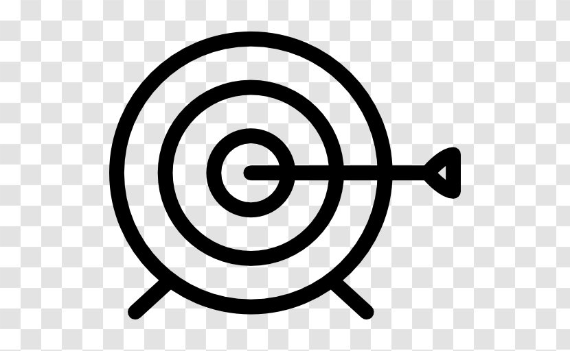 Symbol Area Black And White - Shooting Target Transparent PNG