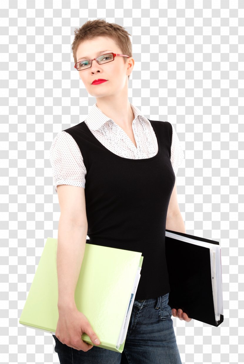 Abstract Business Article - Tree - Woman Holding Files In Her Hands Transparent PNG