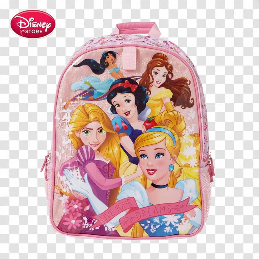 Ariel Rapunzel Snow White Belle Disney Princess - Schoolbag Transparent PNG