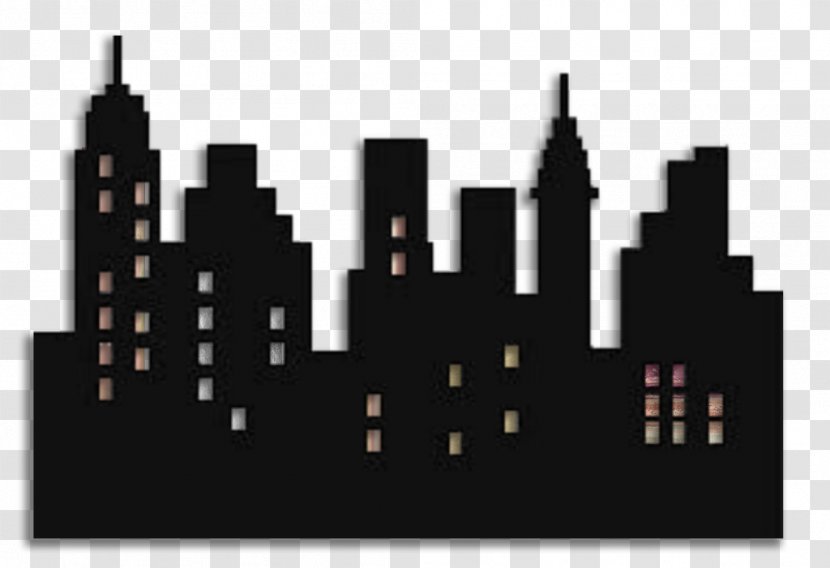 New York City Silhouette Skyline Image Illustration - Drawing - Skyscaper Background Transparent PNG