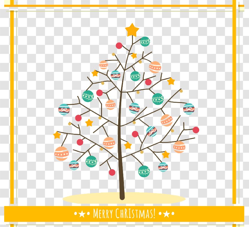 Christmas Tree Card Decoration - Color Lob Vector Material Transparent PNG
