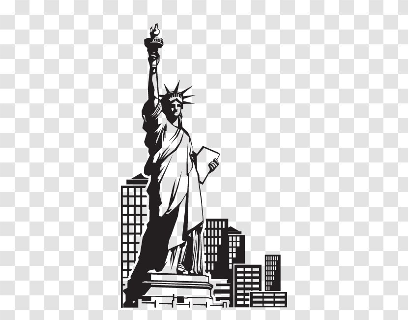 Statue Of Liberty Wall Decal - New York City Transparent PNG
