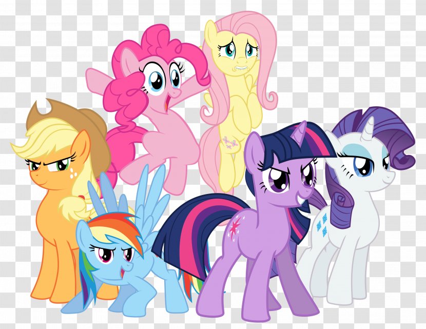 Twilight Sparkle Pinkie Pie Rarity Rainbow Dash Applejack - Frame - My Little Pony Transparent PNG