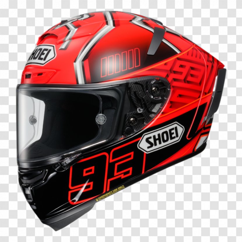 Motorcycle Helmets Shoei Racing - Protective Gear In Sports - Marc Marquez Transparent PNG