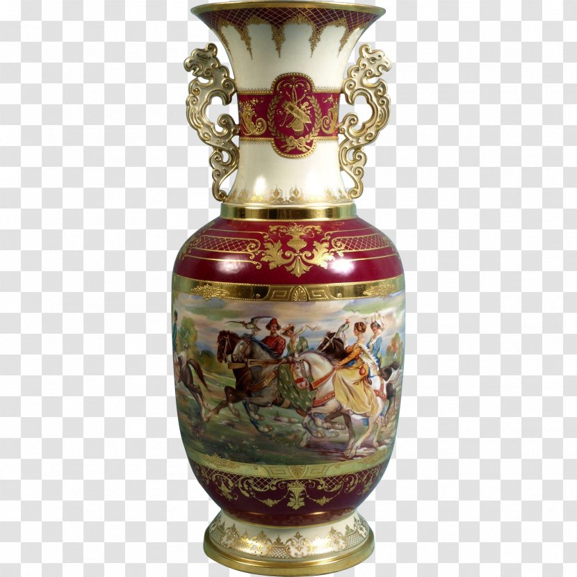 Vase Artifact Urn Porcelain - Hand Painted Transparent PNG