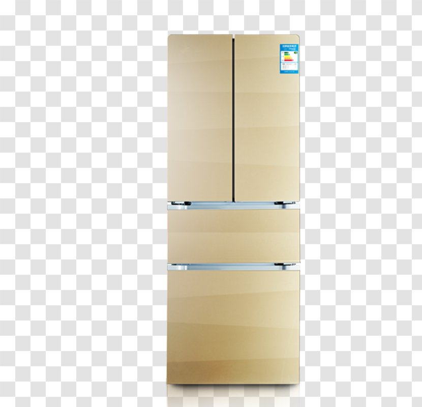 Shelf Angle - Furniture - Yellow Multi-door Refrigerator Transparent PNG