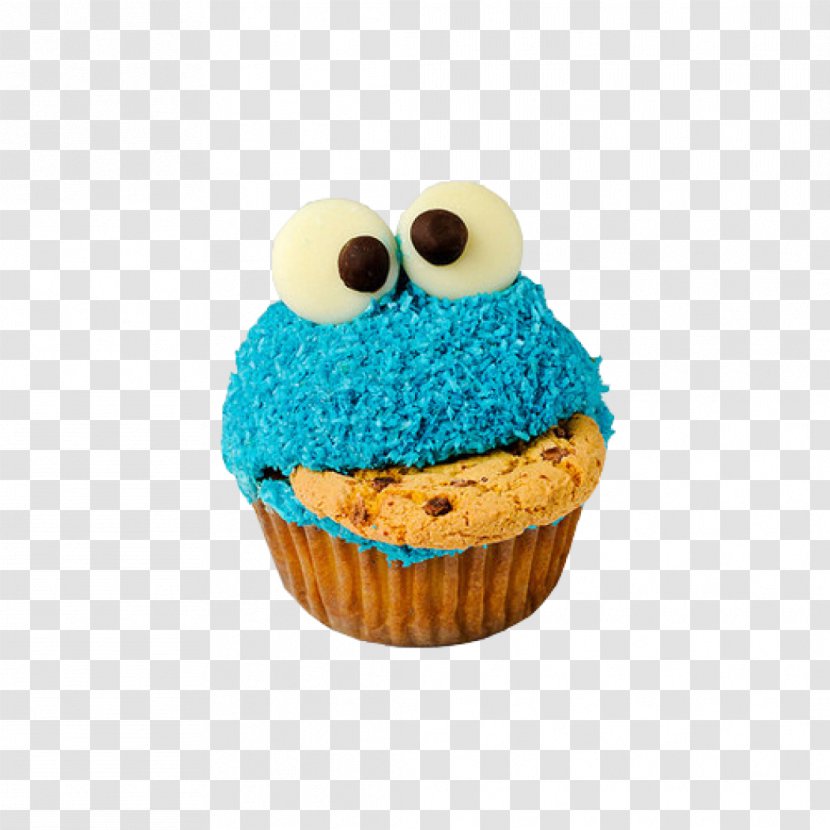 Cupcake Cookie Monster Frosting & Icing Red Velvet Cake Biscuits - Food Transparent PNG