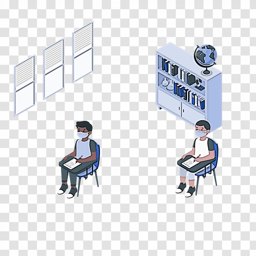 Cartoon Furniture Office Chair Chair Desk Transparent PNG