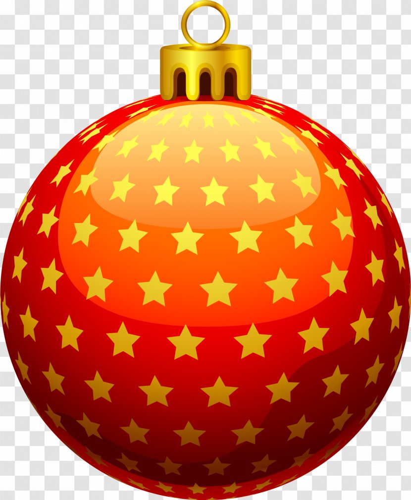 Christmas Ornament Clip Art - Red - Small Fresh Ball Transparent PNG