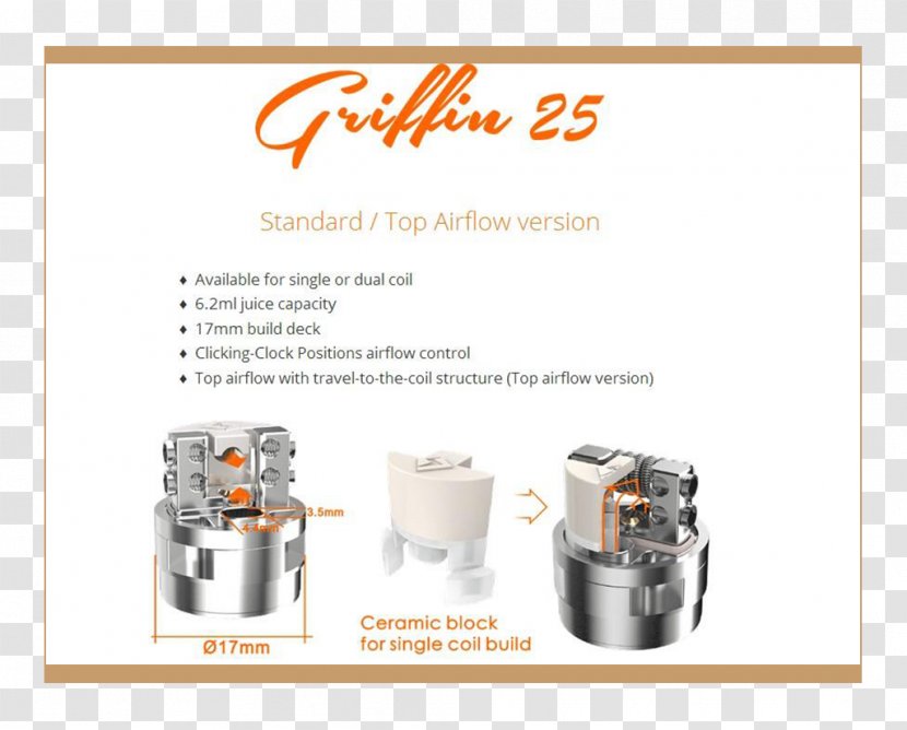 Electronic Cigarette Aerosol And Liquid Atomizer Vape Shop Griffin - Brand - Geekvape Transparent PNG