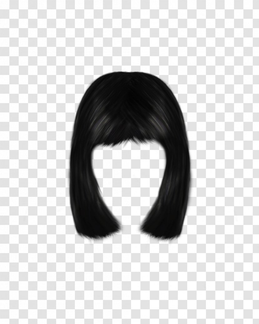 Black Hair Wig Long - Image File Formats - Women Transparent PNG
