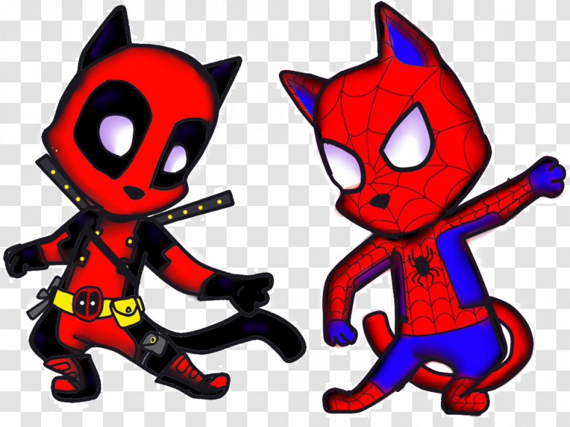 Cat Spider-Man Kitten Deadpool Hello Kitty - Fictional Character Transparent PNG