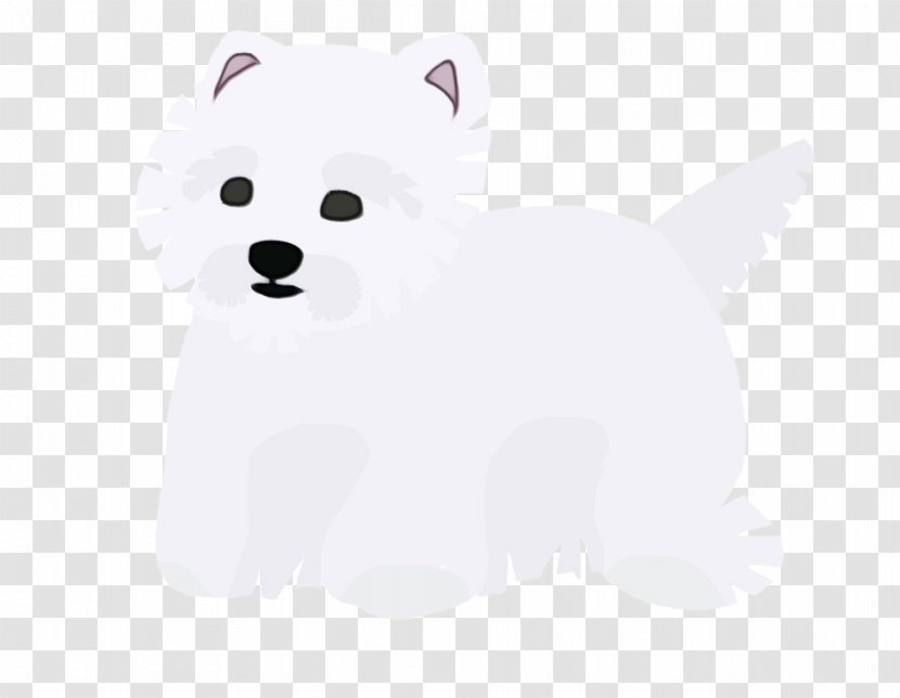 White West Highland Terrier Dog Breed Animal Figure - Watercolor - Puppy Transparent PNG