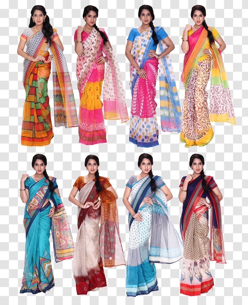 Sari Kota Doria Textile Silk - Women Saree Transparent PNG