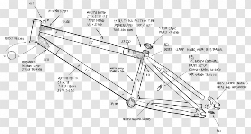 BMX Bike Bicycle Frames Cycling - Area Transparent PNG