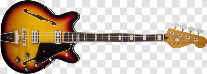 Fender Coronado Starcaster Precision Bass Guitar - Heart Transparent PNG