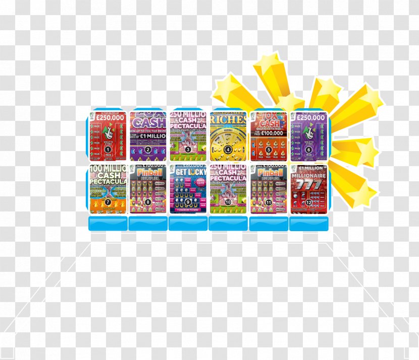Lottery Retail Scratchcard Ticket Countertop - Rectangle - Scratch Card Transparent PNG