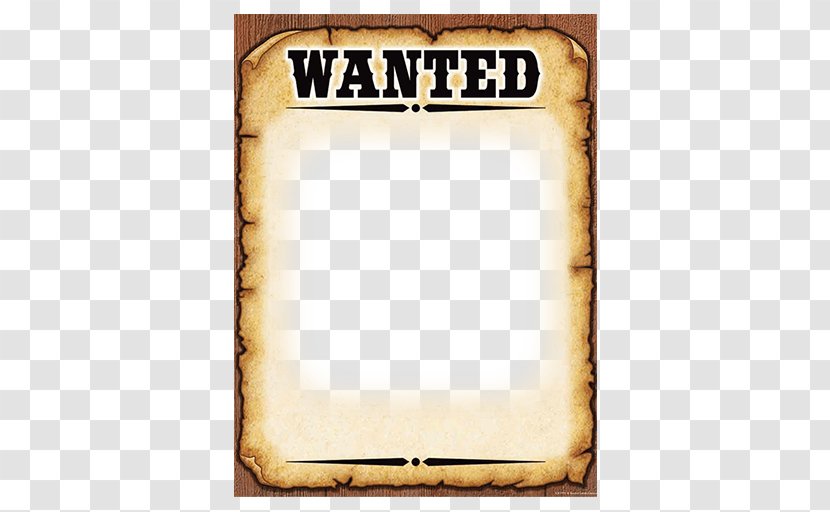 Wanted Poster Template American Frontier - Text - Templet Transparent PNG