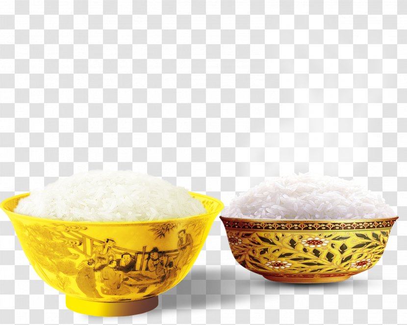 Rice Cereal White - Yellow - Rice, Bowls, Taobao Material, Food Transparent PNG