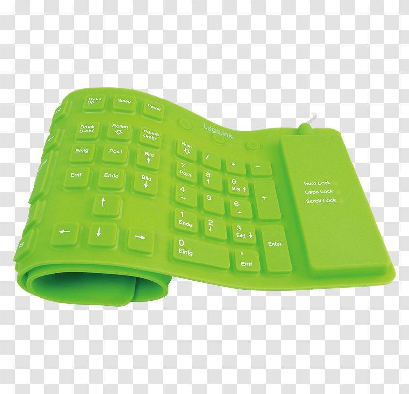 Computer Keyboard LogiLink Flexible Waterproof Numeric Keypads PS/2 Port Space Bar - Industrial Design - Technology Transparent PNG