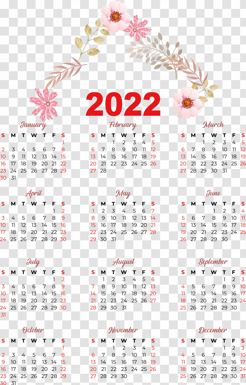 Calendar 2022 Month Available Transparent PNG