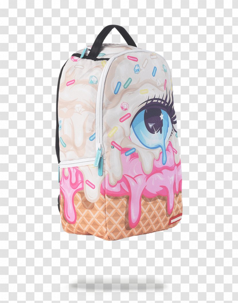 Sprayground Backpack Handbag Ice Cream - Pink - Double Rainbow Spongebob Transparent PNG