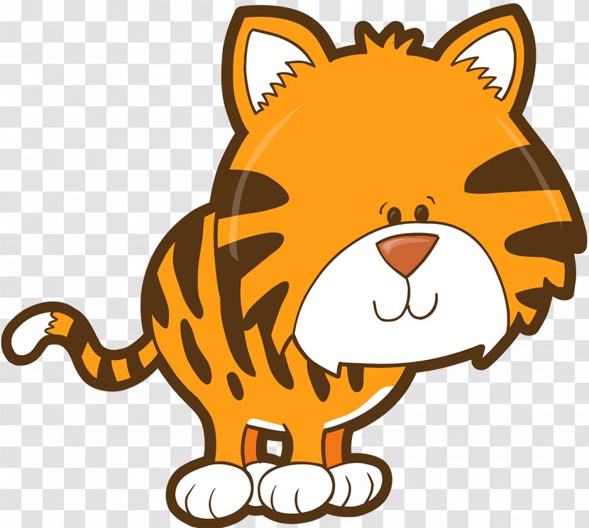 Baby Tigers Clip Art - Cat Like Mammal - Cartoon Animal Transparent PNG
