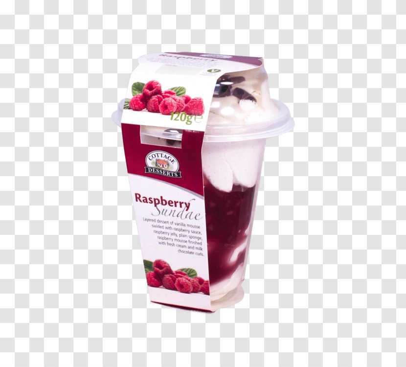 Sundae Cream Trifle Dessert Profiterole - Raspberry Pudding Transparent PNG