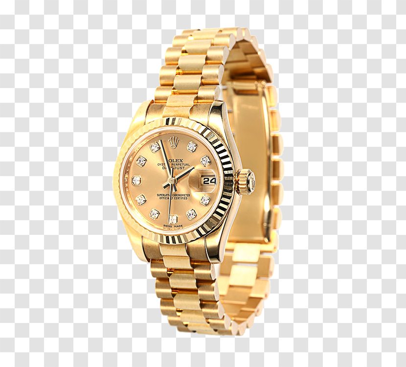 Rolex Mechanical Watch Clock - Gold Watches Male Table Transparent PNG