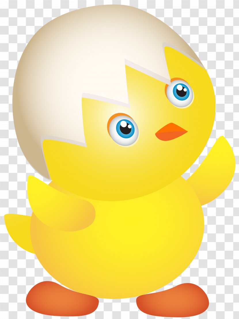 Easter Bunny Duck Egg Clip Art - Yellow Transparent PNG