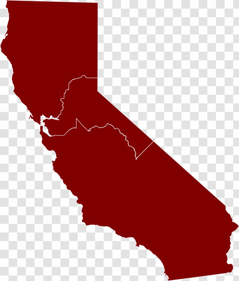 California Topographic Map Blank - Vector Transparent PNG