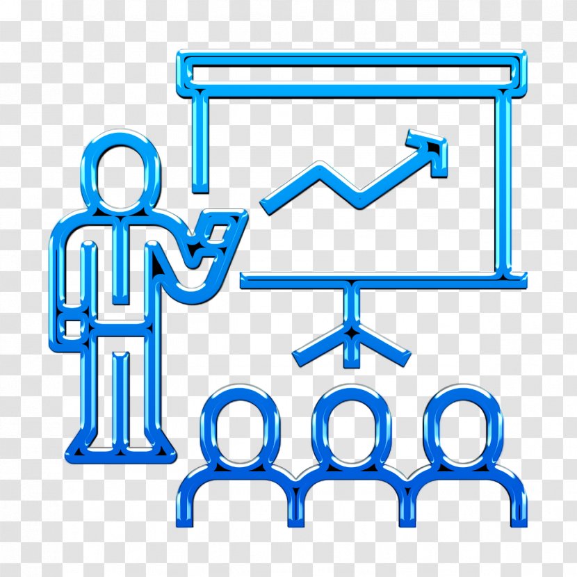 Work Icon Seminar Startup And New Business - Symbol - Electric Blue Transparent PNG
