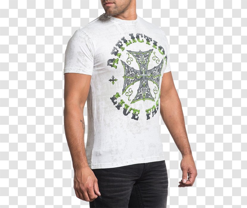 Long-sleeved T-shirt Crew Neck Affliction Clothing - Brand Transparent PNG
