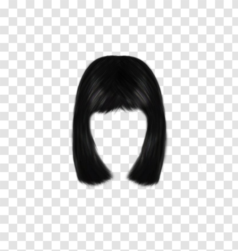 Black Hair Hairstyle Clip Art - Wig Transparent PNG
