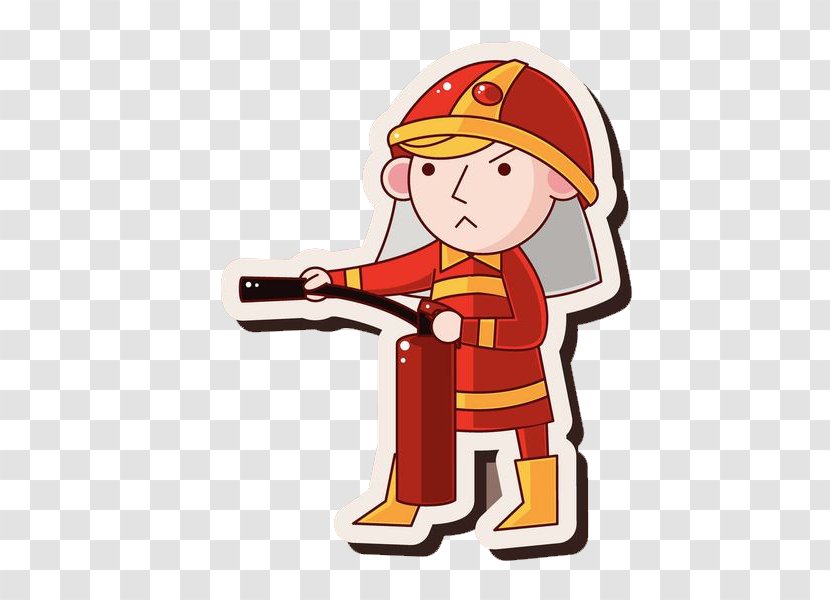 Firefighter Flame Fire Extinguisher - Hand - A Fireman With Transparent PNG