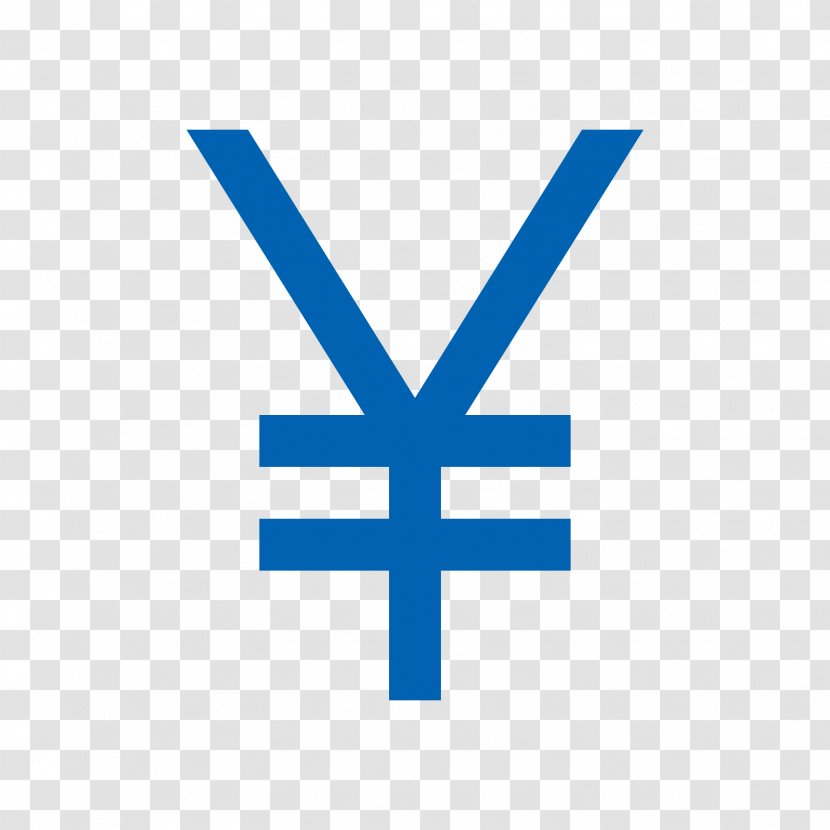 Yen Sign Currency Symbol Japanese - Electric Blue Transparent PNG
