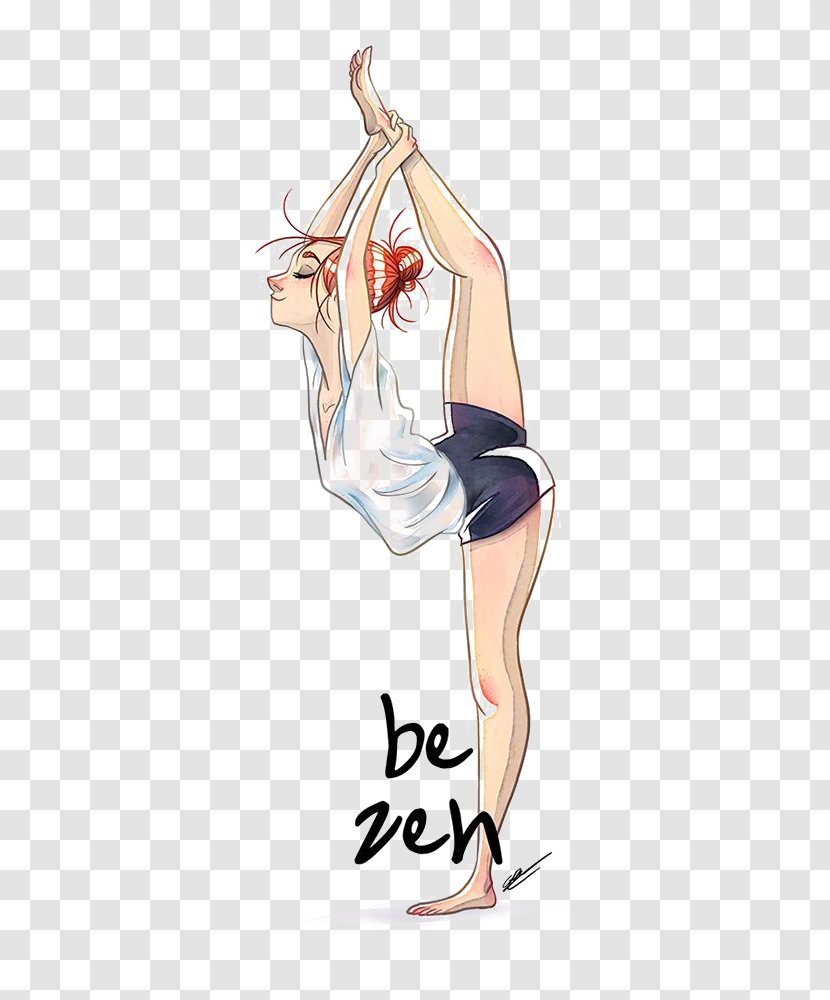 Yoga Drawing Physical Exercise Illustration - Heart Transparent PNG