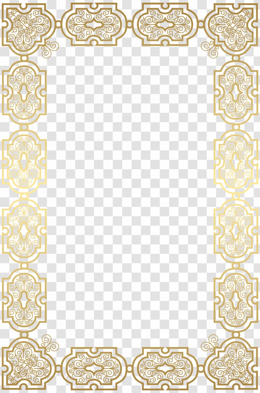 Paper Yellow Area Font Pattern - Border Frame Deco Clip Art Transparent PNG