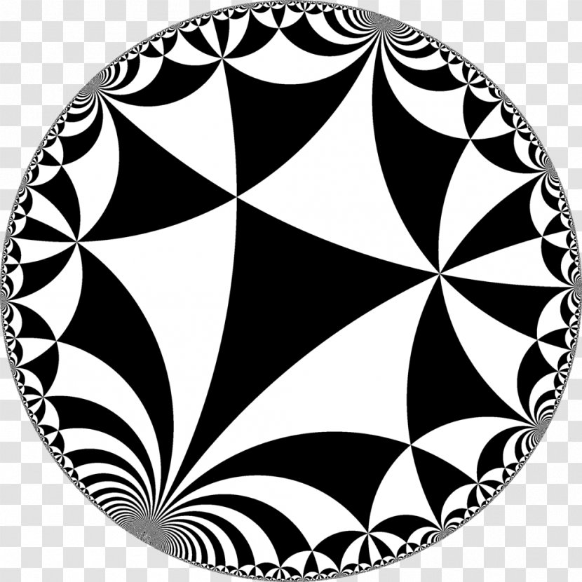 Schwarz Triangle Tessellation Sphere Black And White Pattern - Mathematics Transparent PNG