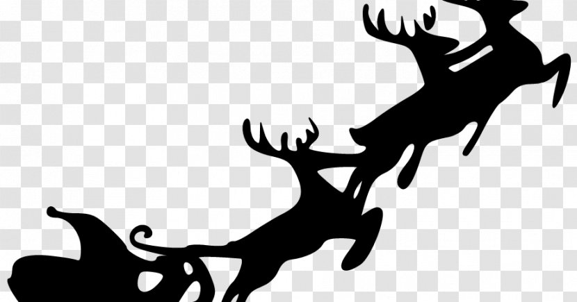 Santa Claus Reindeer Sled Christmas Clip Art - Rudolph - Sleigh Transparent PNG