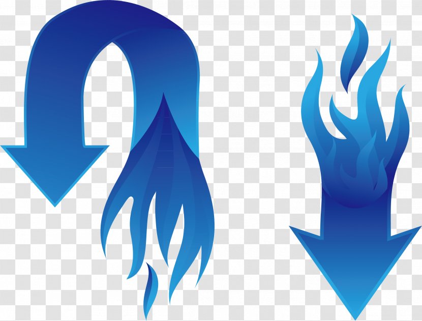 Blue Arrow Flame - Wing - Vector Transparent PNG