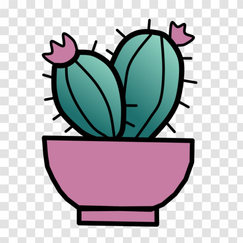 Cactus - Magenta - Logo Flowerpot Transparent PNG